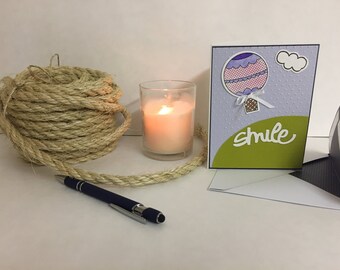 Handmade card, 4 1/4" x 5 1/2", with Envelope, Blank inside