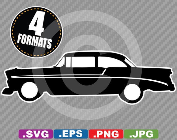 1956 Chevy Bel Air Clip Art Image SVG cutting file Plus eps