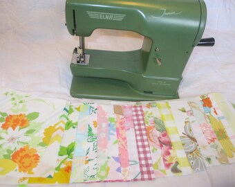 vintage bed sheet 5" squares, quilting squares, 5X5 vintage sheet squares, vintage sheet charm pack, precut 5" squares