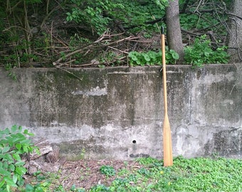 Vintage Solid Wood Oar Boat Paddle Rustic Nautical Wall Decor 78 Inch