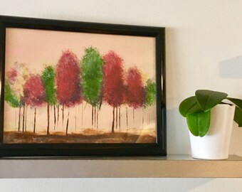 Fall Forest Acrylic Impressionistic Painting
