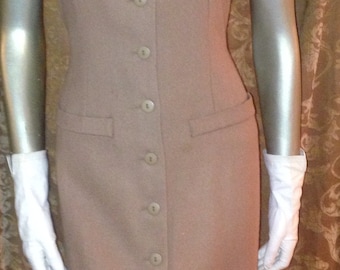 Beautiful Herman Geist wool vintage vest dress size 8