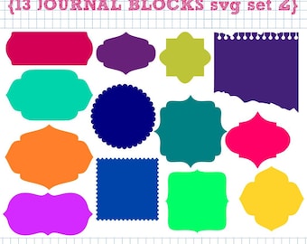 13 Journal Blocks SVG DXF Set 2