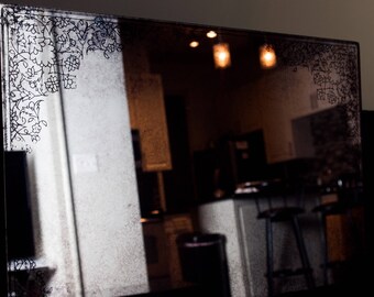 Antiqued distressed mirror