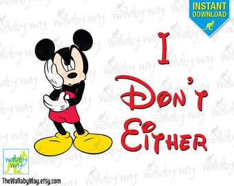 I Don't Do Matching Shirts Mickey & Minnie Mouse Printable