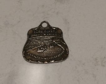 Vintage Echo River, Mammoth Cave, Kentucky Medal/Charm/Fob, Detailed Relief Image of Underground River
