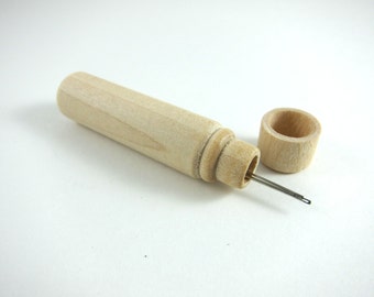 Needle Case | Unfinished Wood Sewing Needle Case for Sewing, Quilting, Embroidery, Tapestry, Cross Stitch Needles