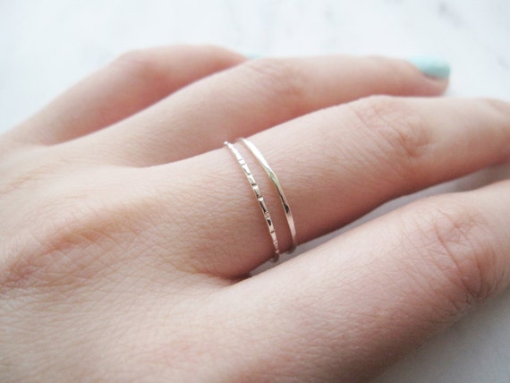 Thin silver rings thin sterling silver rings//silver stacking