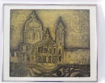 Baroque Church Signed Limited Edition Silkscreen Print