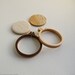 Kit NO laser Mini hoops embroidery frames - Premium hardwood - Two tone reversible - (MH42-R) - 42 mm (50 mm)