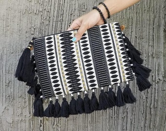 Boho clutch, bohemian clutch, handmade clutch, gypsy bag, ethnic clutch