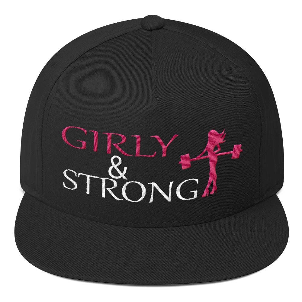 Girly and Strong snapback hat funny hats workout hat gym