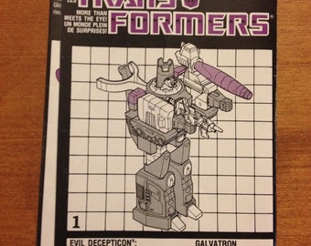 Vintage Transformers Galvatron Instruction Booklet 1986 Decepticon Galvatron