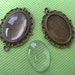 18x25mm cabochon DIY Kit, Filigree Oval Pendant Trays brass, Cabochon Settings,Oval Picture Frame, photo Jewelry supply 10pcs