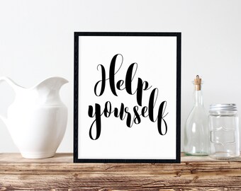Help Yourself Sign Help Yourself Printable Bed and Breakfast