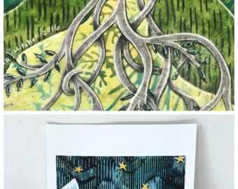 rustic home decor, gift for him, birthday gift, housewarming gift, we put down roots, shellieartist, 8.5 x 11 Reproduction Print