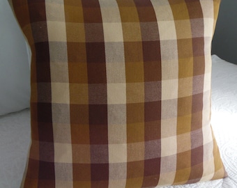 Plaid pillow covers.Black.Gray. Cream.Brown,cream.natural.Red.Pillow Cover.Check.Holiday decor.Country Decor.Toss Pillow Cover.Throw Pillow