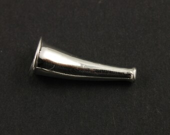 Fine Silver (.999) Thai Hill Tribe, Cone Bead w/ Flattened Rim, Jewelry Component Finding, 1 Piece (HT/6820)