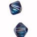 24pc - 3mm Swarovski Crystal Bermuda Blue BiCone Spacer Beads Style 5301 aka 5328