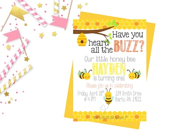 Bee Invitation Download Printable Bee Day Invitation Bee
