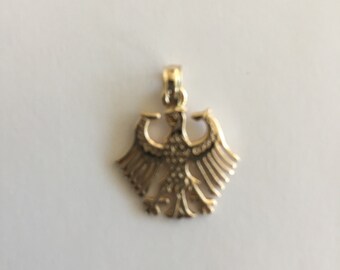 german eagle pendant in 14 karat gold