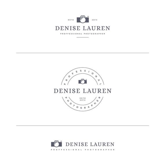 Banding Kit, Branding Set, Camera Logo, Gold Blog Logo, Photographers Logo, Photo Logo, Camera Watermark, Round Logo, Premade Camera Logo