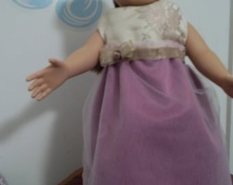 18" doll Dusty Rose Gown 343E