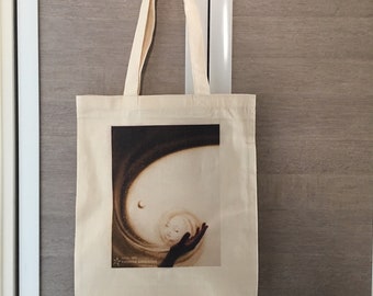 Tote Bag, bag print design on sand