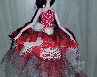 Draculaura Monster High doll in custom dress