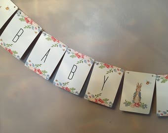 Baby Shower Bunting - Peter Rabbit Theme