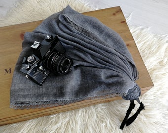 Camera strap Luxury camera strap Cotton lace camera strap Scarf camera strap DSRL camera strap Photographer accessories Camera accessories