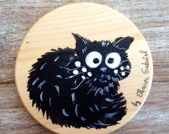 Rascal cat coasters hand painted