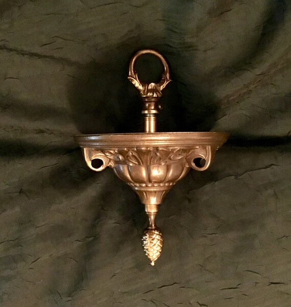 Midcentury Gilt Bronze Chandelier Canopy By Raylo Italy