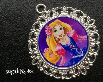 Princess Rapunzel Pendant - Princess Rapunzel Necklace - Rapunzel Necklace - Rapunzel jewelry - Tangled Jewelry