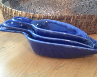 Shovels in ceramic, vintage, Japan, measuring spoons, kitchen utensils (3)