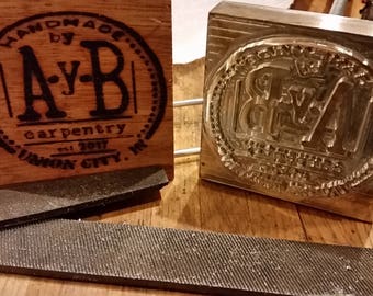 Customized Wood Branding Iron for your Projects -- Made in Trenton, Ohio USA