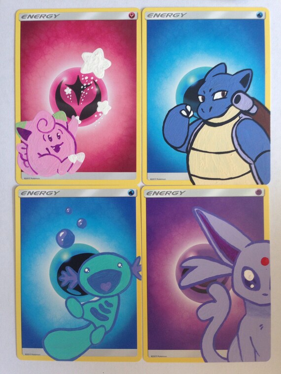 Items similar to Pokemon Custom Energy Cards on Etsy