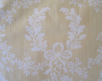 Home Decor Fabric Titley & Marr Evesham Printed in England 2.5Yards Cream on Buttercup Yellow