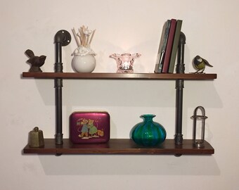 Vintage Industrial style shelf/shelving in hydraulic tubes