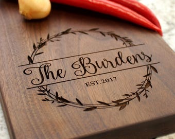Personalized Cheese Board - Wooden Serving, Cheese Plate, Custom Cutting Board, Wedding Gift, Housewarming, Anniversary, Gift W-040 GB