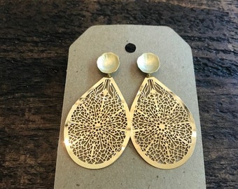 gold filigree earrings