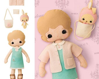 Felt doll Pattern by GINGERMELON