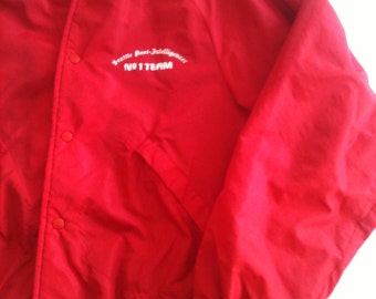 Red Nylon Bomber Jacket Pla-Jac size S