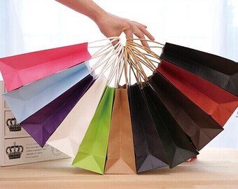 Paper Bags, Kraft Paper Bags with Handle, Small, Medium, Big size