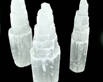 6" Selenite Tower // Selenite Decor // Metaphysical Crystal // Village Silversmith