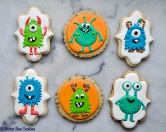 Custom Friendly Monster Sugar Cookies