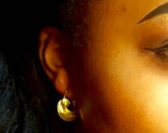 Small Gold Fulani African earrings/ boucles d'oreilles Fulani