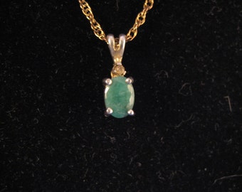 Jade Necklace with Diamond
