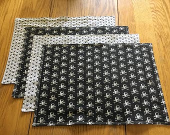 ON SALE Halloween Skulls and Spiders Placemat
