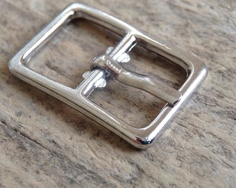 Oops Supplies, 5pc Small Buckles, 20x13mm NEW, Shiny Silver Tone Metal, Jewelry Making, DIY, Craft Supplies, Jewelry Supplies, Doll Making